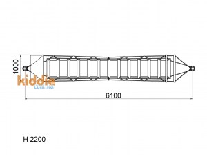 Мостик деревянный 2200x6100